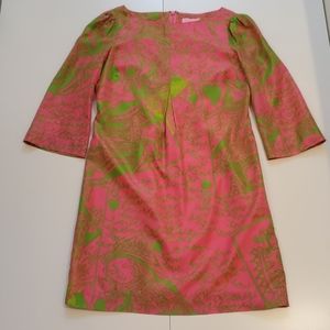 EUC Lilly Pulitzer Silk 3/4 length sleeve shift
